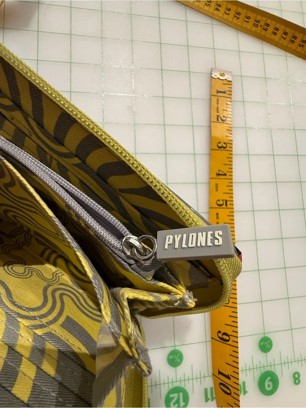Pylones Paris Yellow & Gray Skull Patterned Wallet